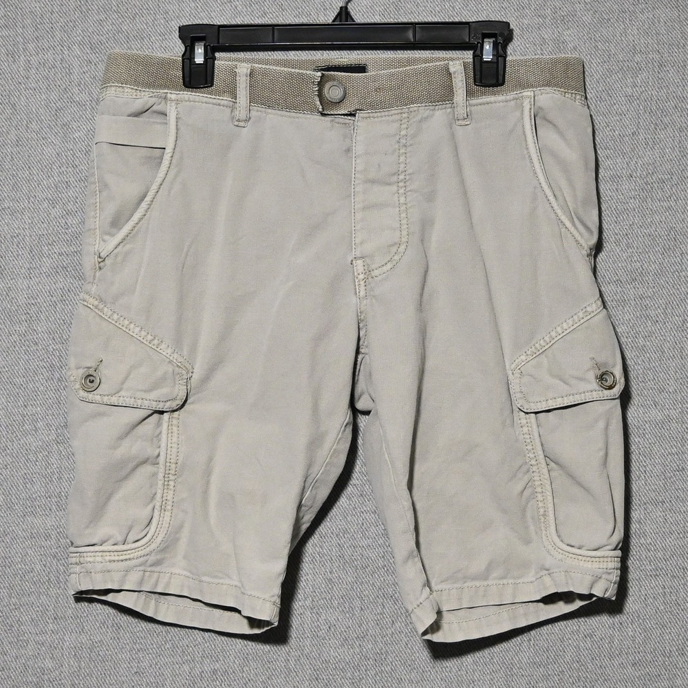 Jetlag Cargo Shorts Mens 100% Cotton Multi Pocket 33 Khaki